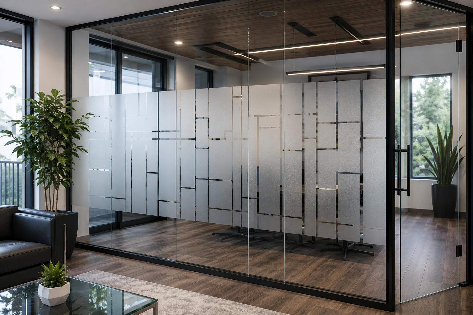 Decorative privacy window film